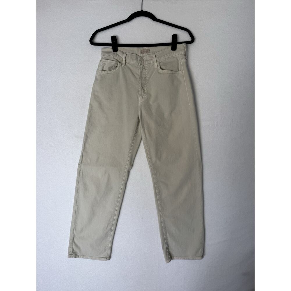 Mother Jeans The Ditcher Crop In Chalk It Up Tan Beige Size 26 High Waist - Picture 2 of 11